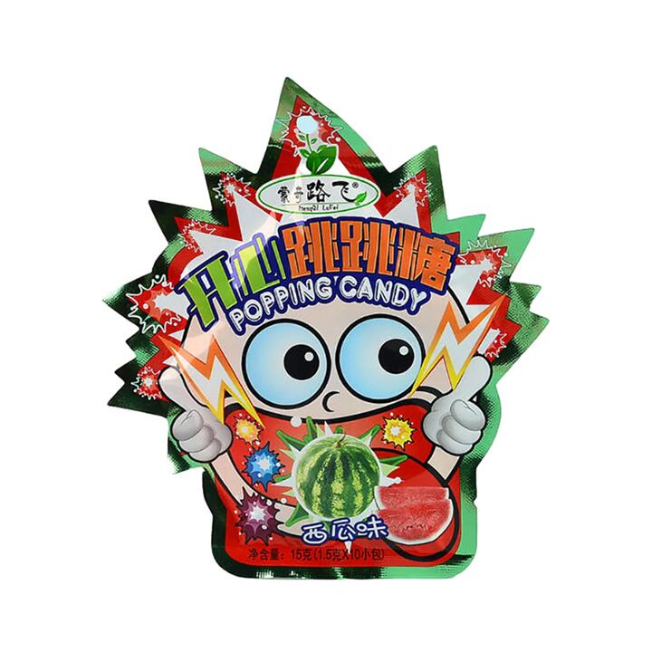 Mengqi Luffy Watermelon Flavor Popping Candy - 15g