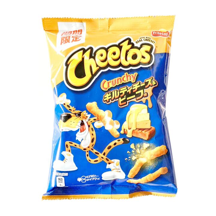 Lotte Cheetos Crunchy Spicy Cheese & Beef Flavor Corn Sticks - 65g