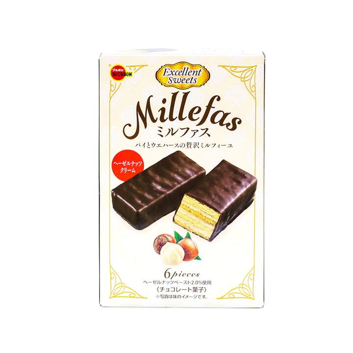 Bourbon Chocolate Hazelnut Cream Wafers - 6 Pieces, 138g