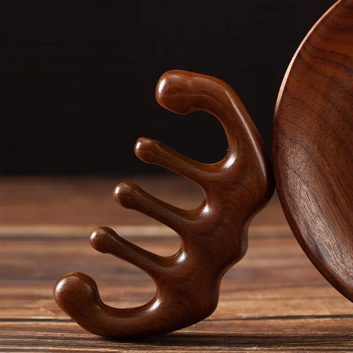 Ulife Five-Tooth Sandalwood Head Massage Comb