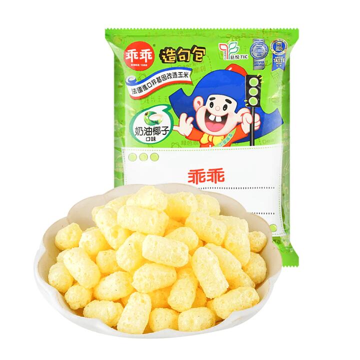 Guai Guai Coconut Cream Flavor Corn Snack - 40g