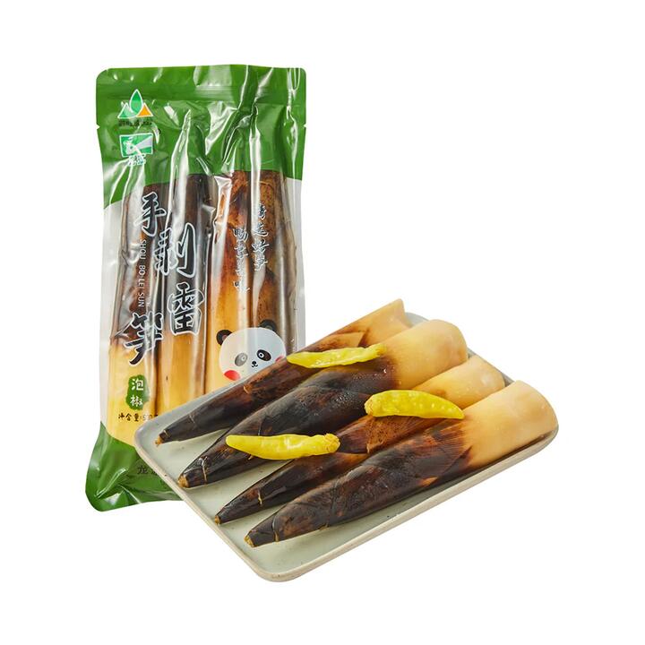 Zhijiang Hand-Peeled Bamboo Shoots with Pickled Peppers - 500g