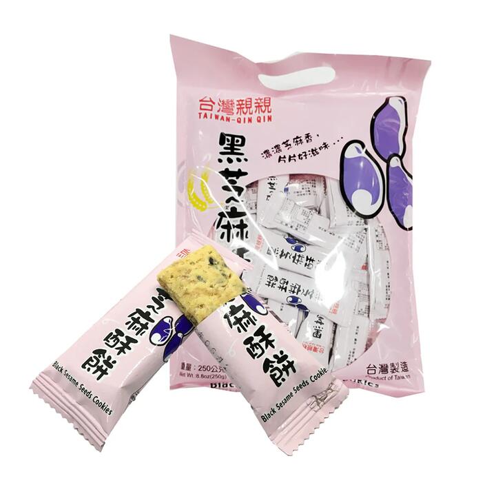 Taiwan Qin Qin Black Sesame Seed Cookies - 250g