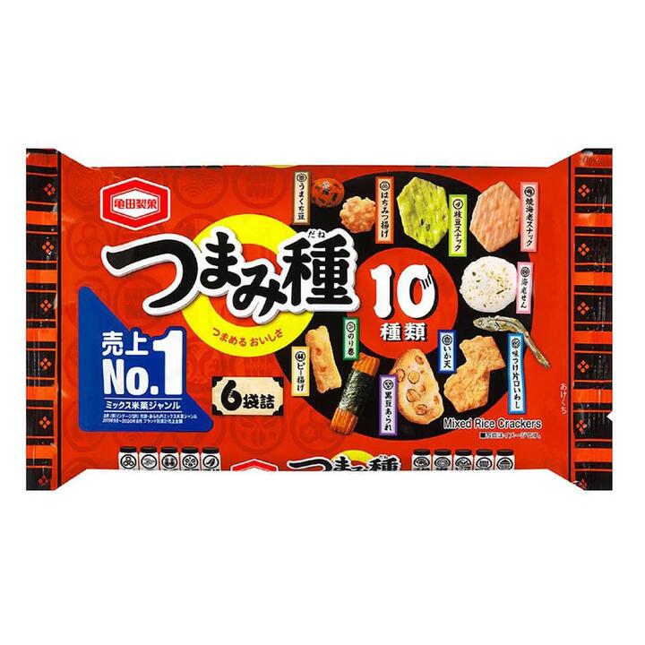Kameda Mixed Rice Crackers - 6 Packs, 120g