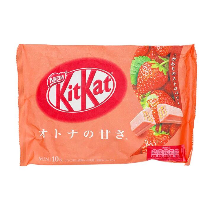 Nestle KitKat Mini Strawberry Chocolate Wafers - 11 Pieces