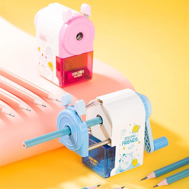 Deli Pencil Sharpener - Blue, Suitable for Ages 6 and Up