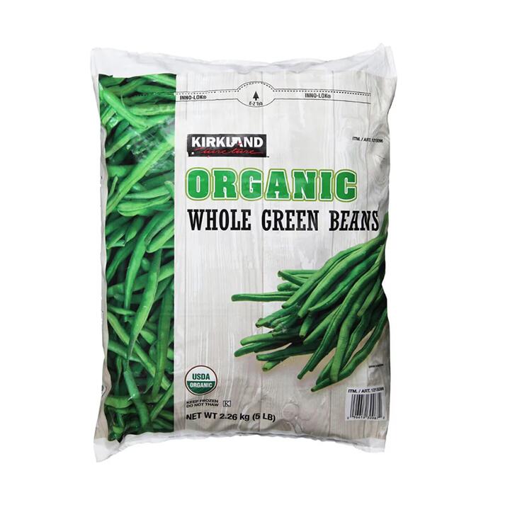 Kirkland Organic Whole Green Beans - 2.26kg