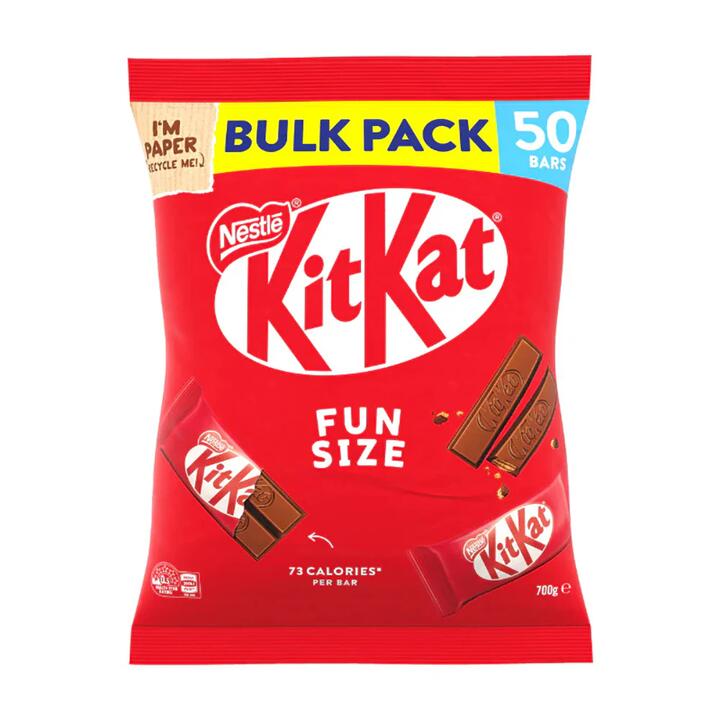 Nestle KitKat Milk Chocolate Bulk Pack - 50 Bars, 700g