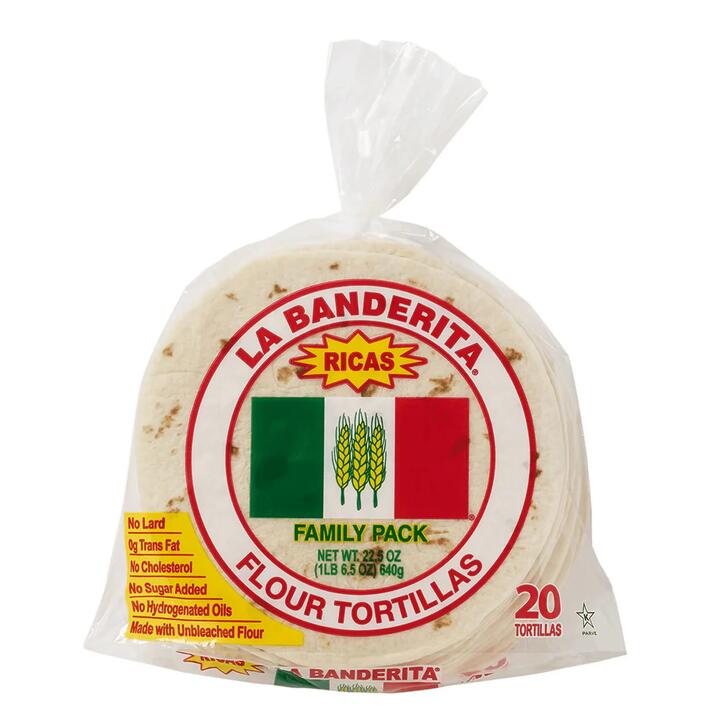 La Banderita Family Pack Flour Tortillas - 20 Pieces, 640g