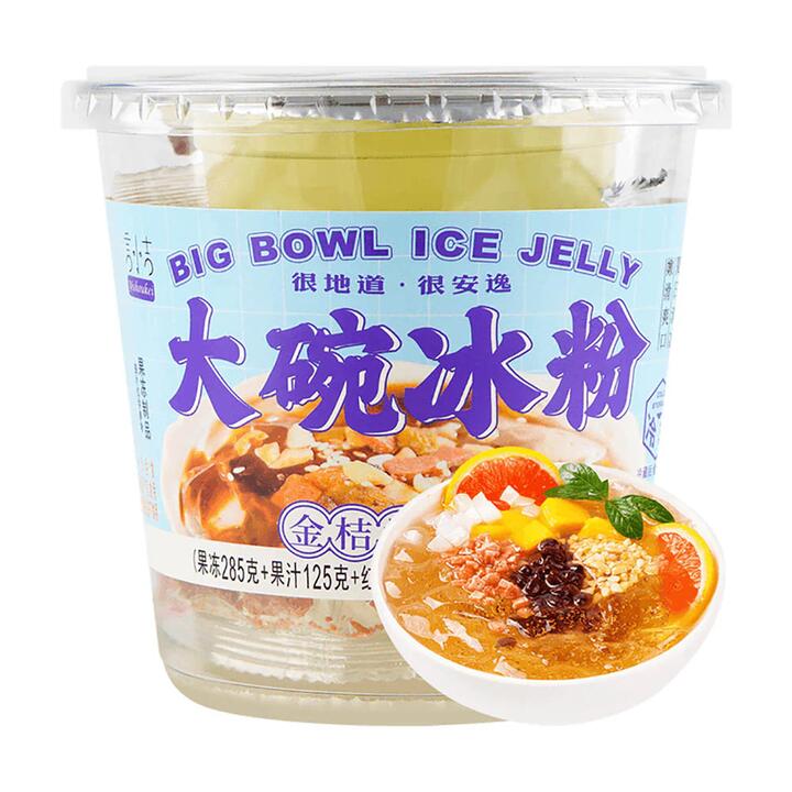 Yishoukei Big Bowl Ice Jelly, Kumquat Lemon Flavor, 450g