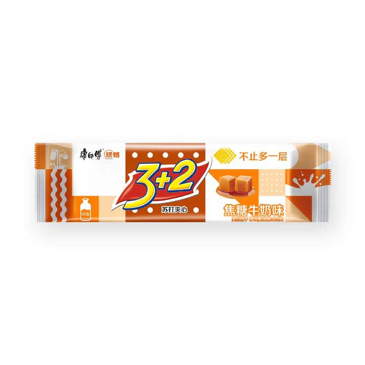 Master Kong 3+2 Caramel Milk Flavored Soda Crackers - 125g