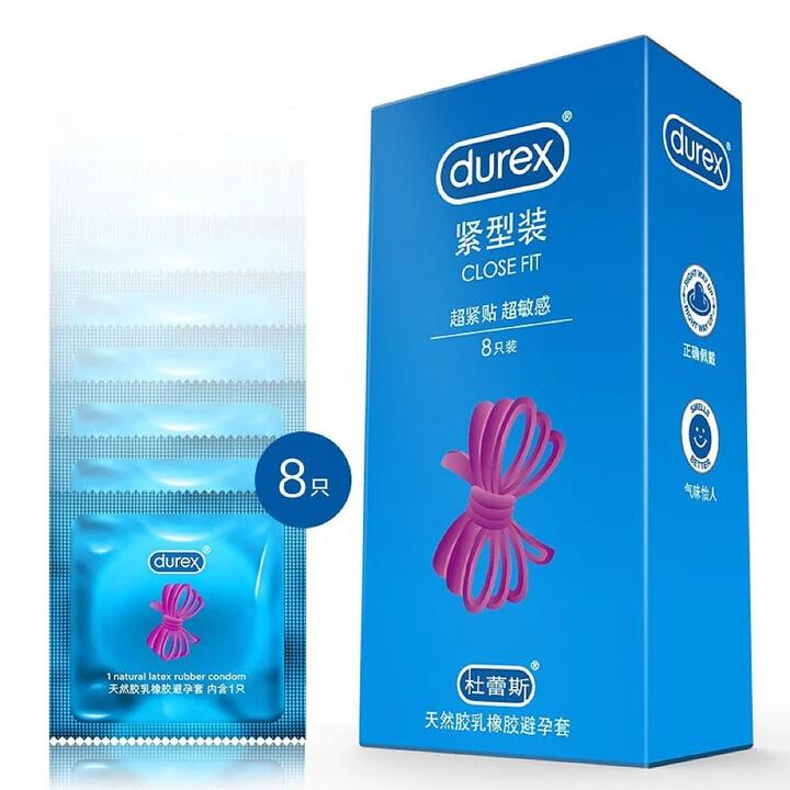 Durex Close Fit Condoms - Small Size, 8 Pieces