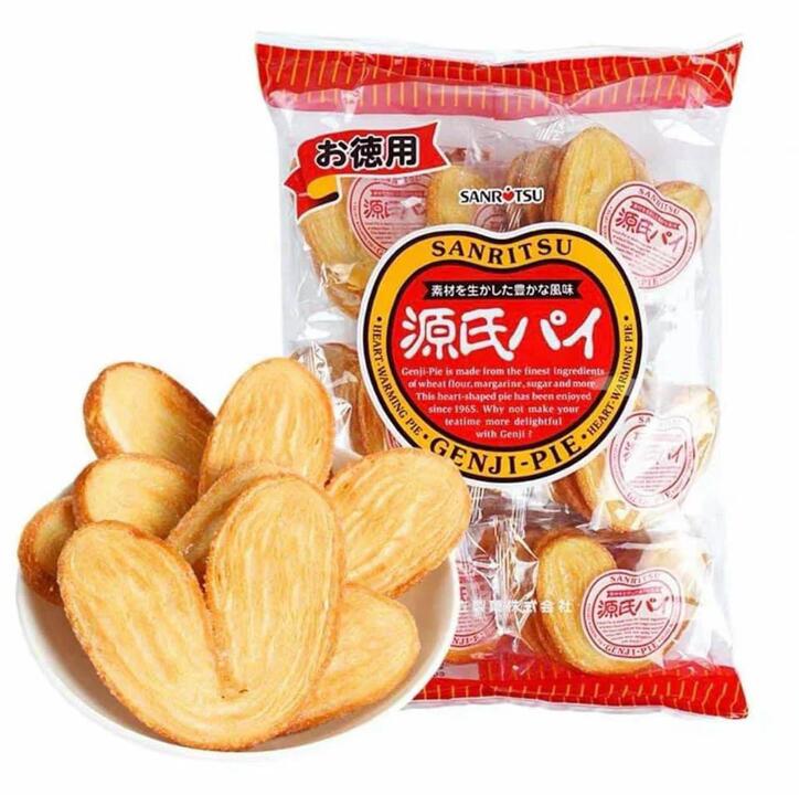 Sanritsu Genji Pie Butterfly Pastry - 24 Pieces, 240g