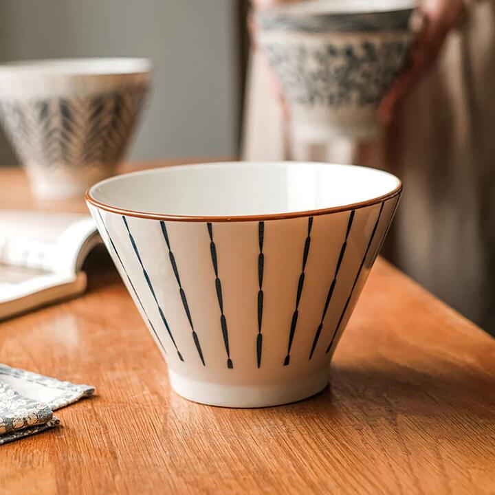 Modern SweetHome 7-Inch Noodle Bowl with Romantic Fireworks Pattern