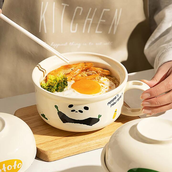 Mototo Ramen Bowl with Spoon - Camping Design