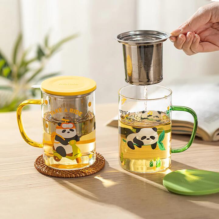 Modern SweetHome Mototo Tea Infuser Cup - Yellow, 420ml