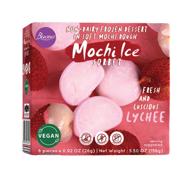 Buono Mochi Ice Cream Lychee Flavor 6pcs 156g