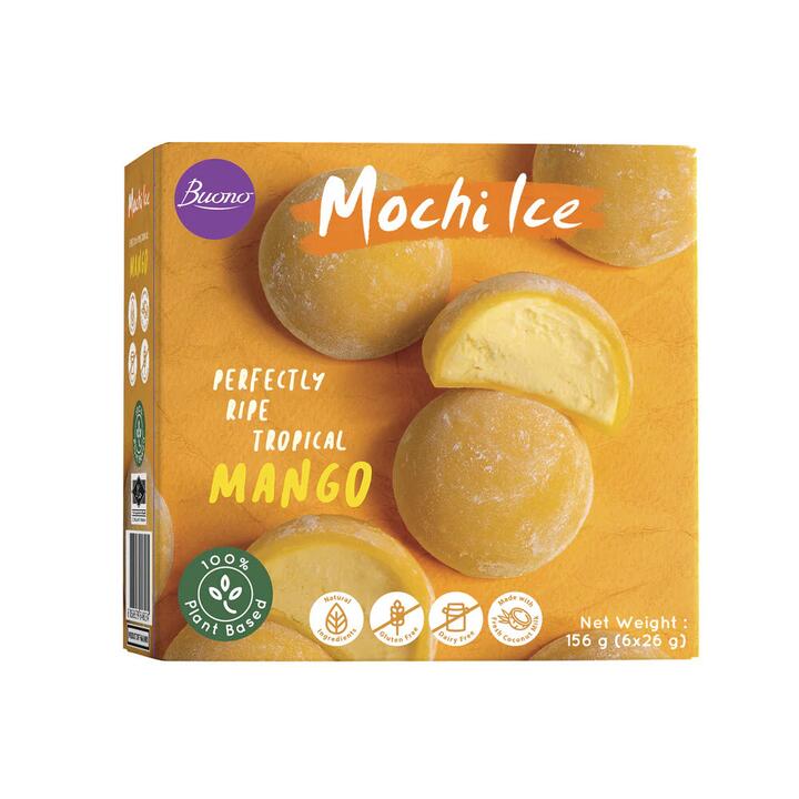 Buono Mochi Ice Cream Mango Flavor 6pcs 156g