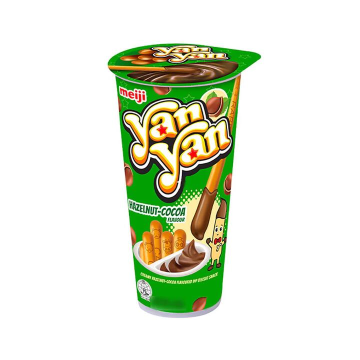 Meiji Yan Yan Hazelnut-Cocoa Flavour Biscuit Sticks - 50g
