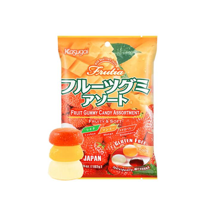 Kasugai Fruit Gummy Candy Assortment - 102g