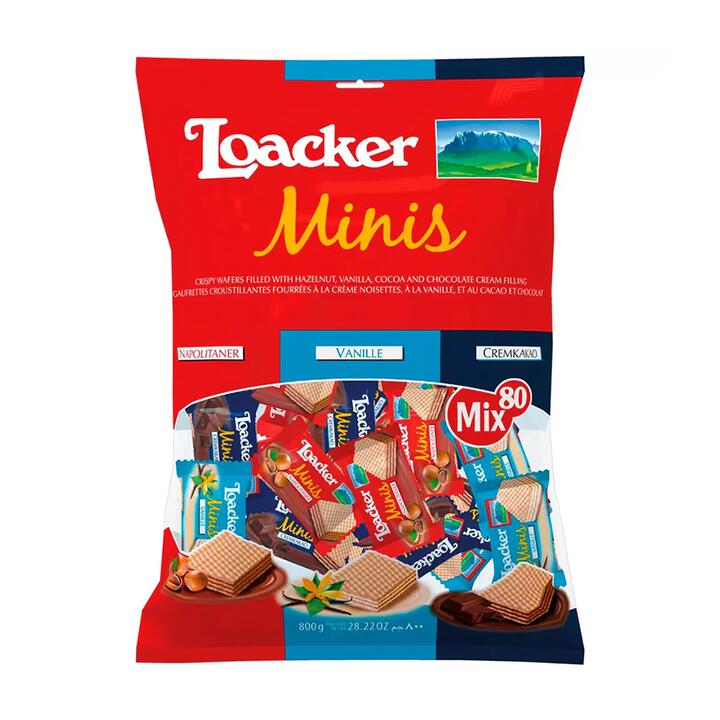 Loacker Minis Crispy Wafers - 800g