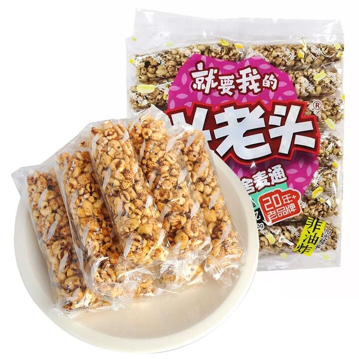 Mi Lao Tou Farmer's Cottage Wheat Puffs - Sesame Flavor, 350g
