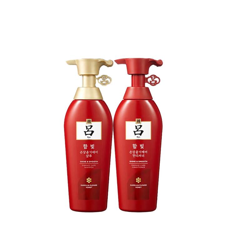 Ryo Shine & Smooth Damage Care Shampoo & Conditioner Set - 400ml Each