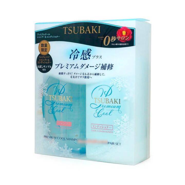 Shiseido Tsubaki Premium Cool Shampoo and Conditioner Set - 490ml/980g