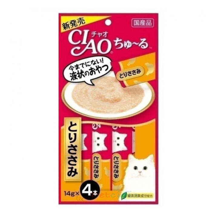 CIAO Churu Chicken Breast Cat Treats - 4 Sticks, 56g