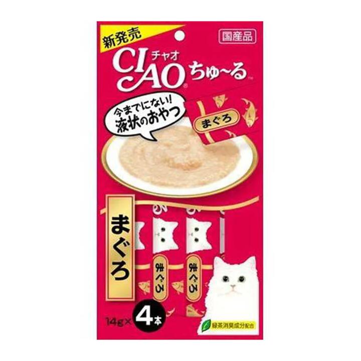 CIAO Churu Tuna Cat Treats - 4 Sticks, 56g