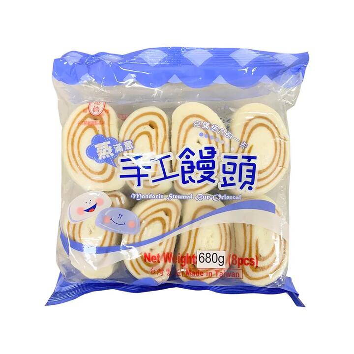 Gangqiao Frozen Handmade Two-Tone Steamed Buns - 680g