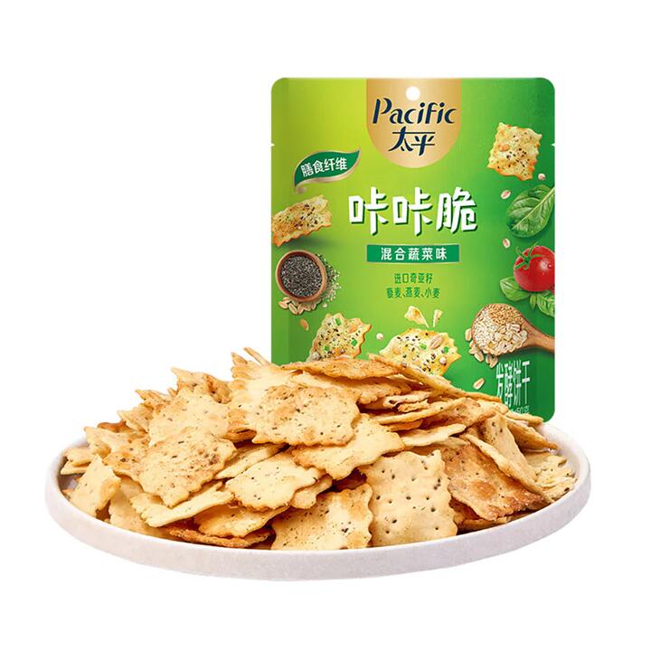 Pacific Crunchy Mixed Vegetable Flavor Crackers - 50g