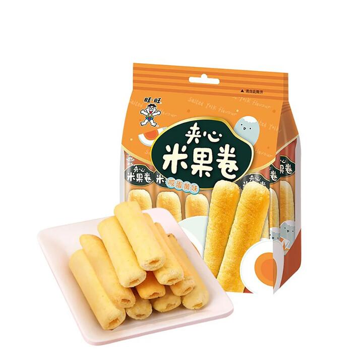 Want Want Rice Rolls with Salted Egg Yolk Flavor - 180g