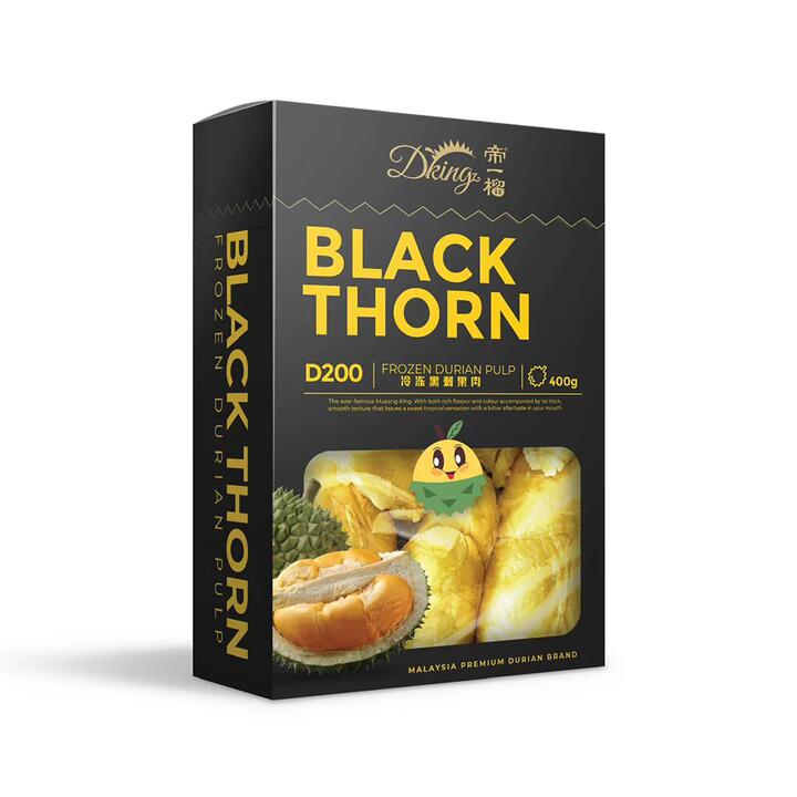 Dking Frozen Black Thorn Durian Pulp - 400g