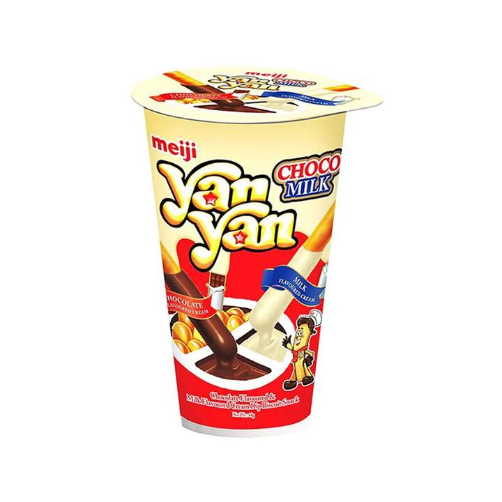 Meiji Yan Yan Biscuit Sticks with Vanilla & Chocolate Cream - 44g