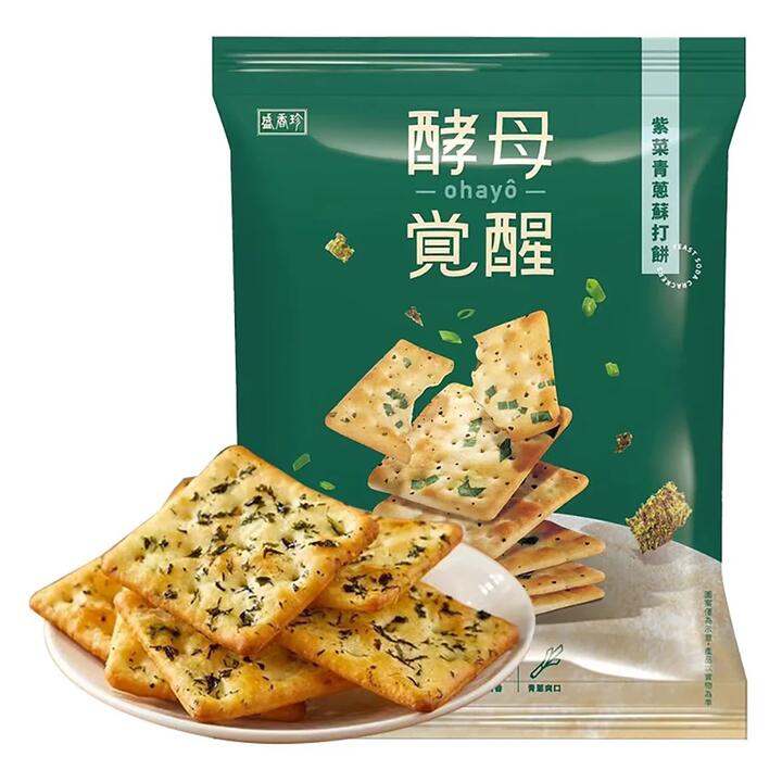 Senxiangzhen Yeast Awakening Seaweed and Green Onion Soda Crackers - 280g
