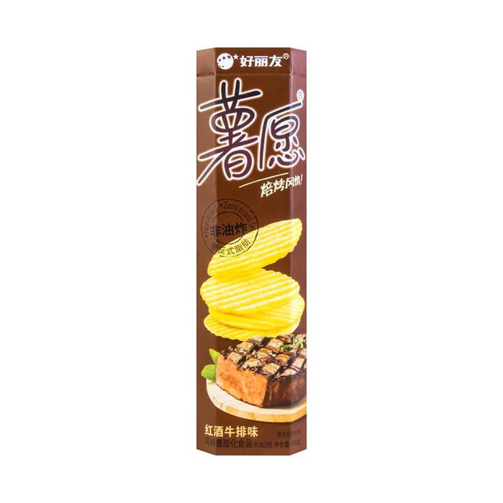 Orion Potato Chips Non-Fried Red Wine Steak Flavor - 104g