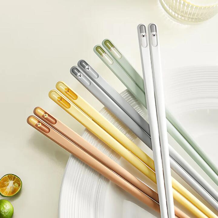Modern SweetHome 99.9% Antibacterial Alloy Chopsticks Family Pack B - 5 Pairs
