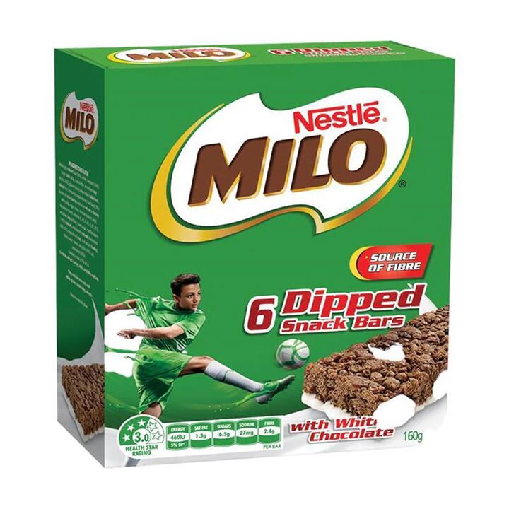 Nestle Milo Chocolate Cereal Snack Bars - 6 Pack