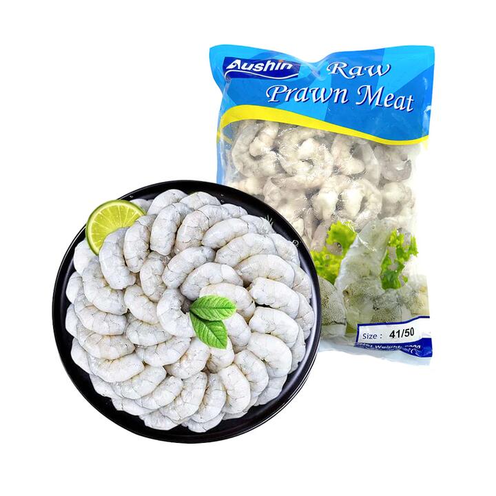 Aushin Frozen Raw Prawn Meat, Headless and Tail-off, Size 41/50 - 700g