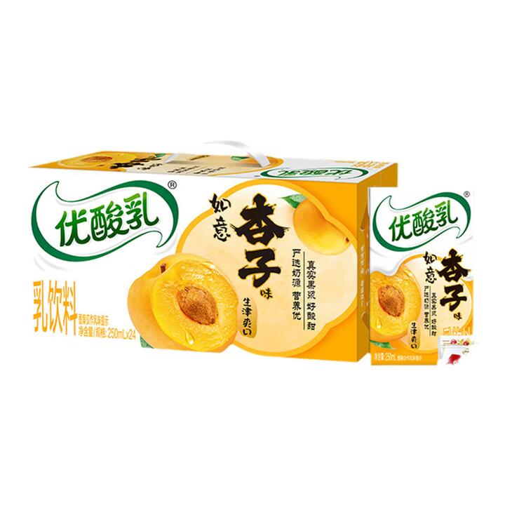 Yili Apricot Flavored Yogurt Drink - 250ml x 24