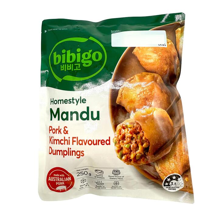 Bibigo Pork & Kimchi Flavoured Dumplings - 250g