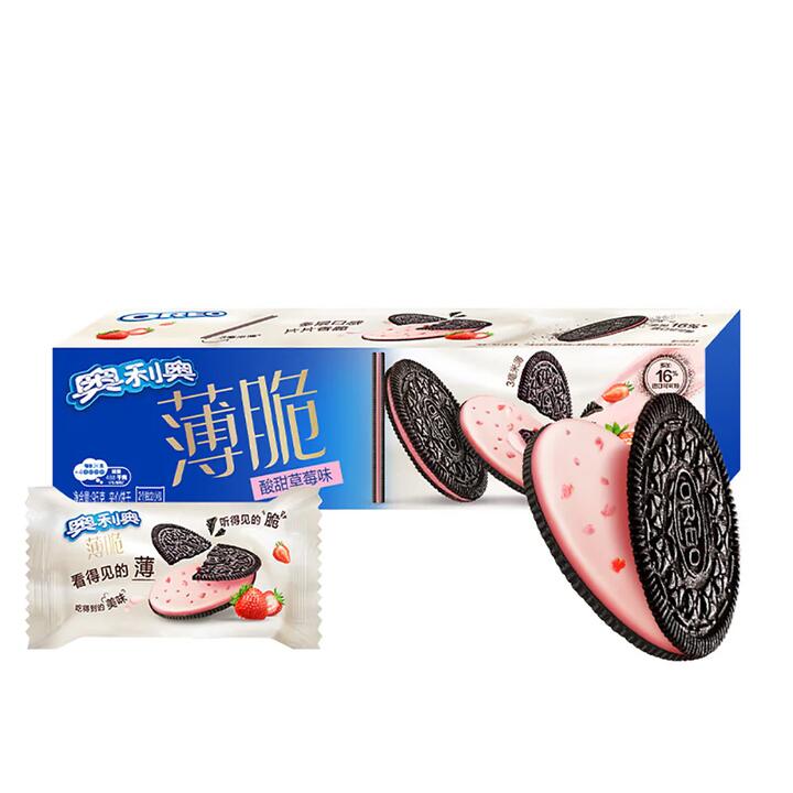 Oreo Thins Strawberry Flavor Cookies - 95g