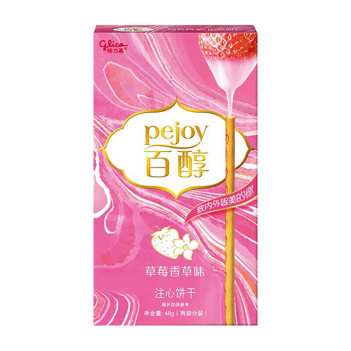 Glico Pejoy Strawberry Vanilla Flavor Biscuit Sticks - 48g