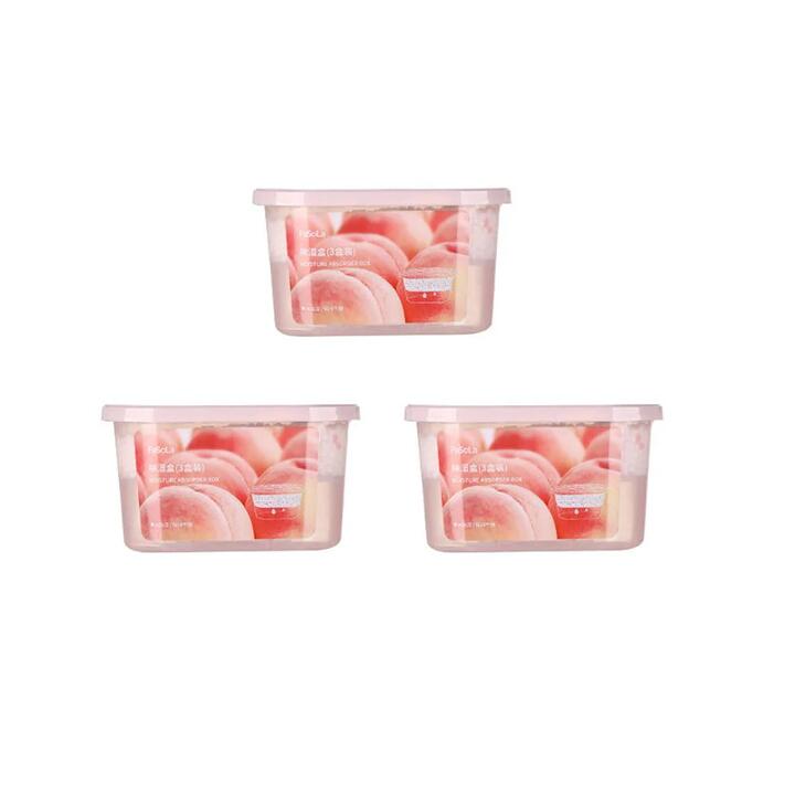 FaSoLa Peach Scented Moisture Absorber Box - 3 Pack