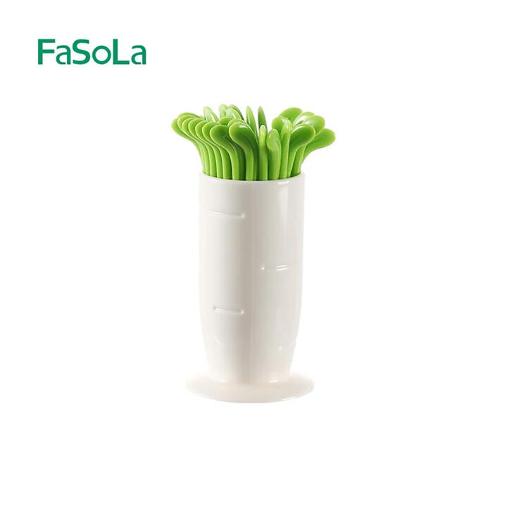 FaSoLa Radish Fruit Forks - White