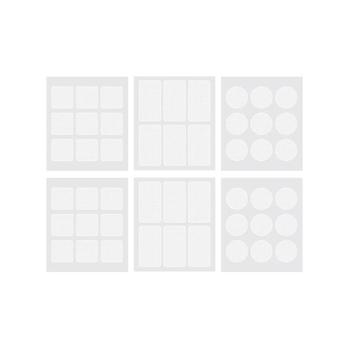 FaSoLa Nano Adhesive Pads - White, 6 Pieces