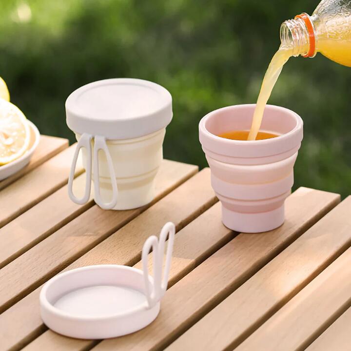 FaSoLa Bunny Silicone Collapsible Cup - Pink