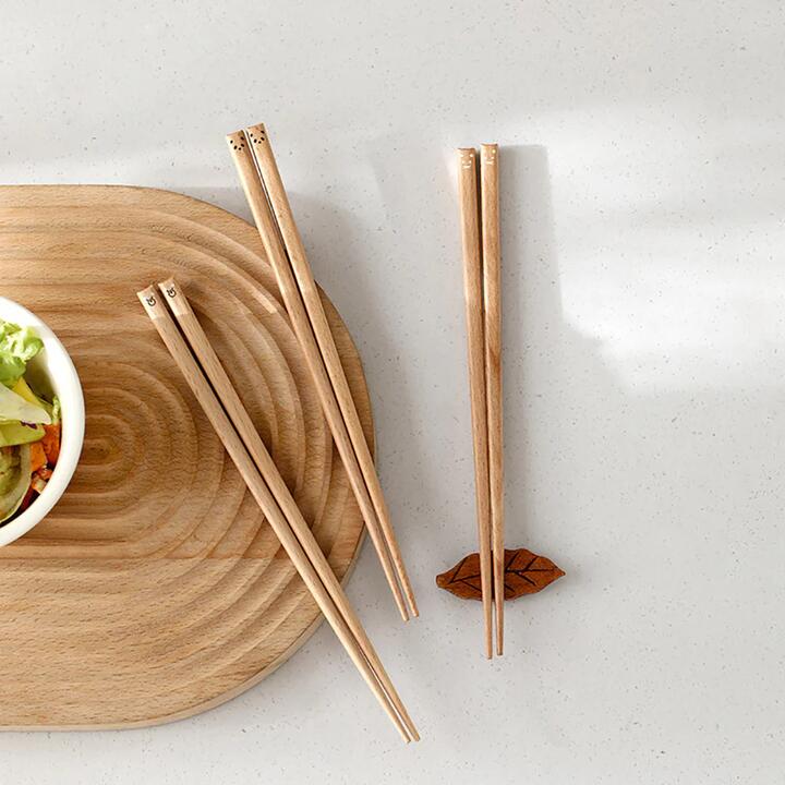 FaSoLa Cartoon Wooden Chopsticks - Cat Design, 1 Pair