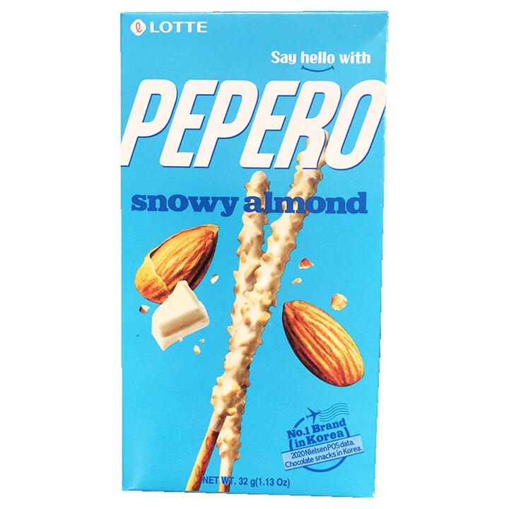 Lotte Pepero Snowy Almond Biscuit Sticks - 32g